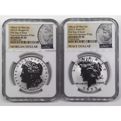 Modern Commemoratives --- Morgan & Peace Silver Dollar 2-Coin Set (2)