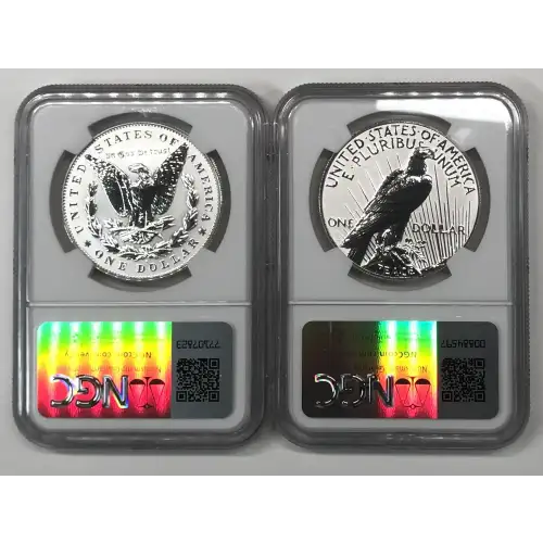 Modern Commemoratives --- Morgan & Peace Silver Dollar 2-Coin Set (2)