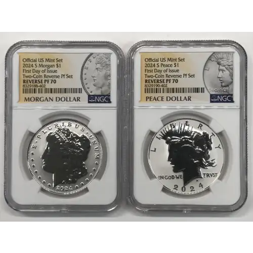 Modern Commemoratives --- Morgan & Peace Silver Dollar 2-Coin Set