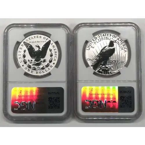 Modern Commemoratives --- Morgan & Peace Silver Dollar 2-Coin Set (2)