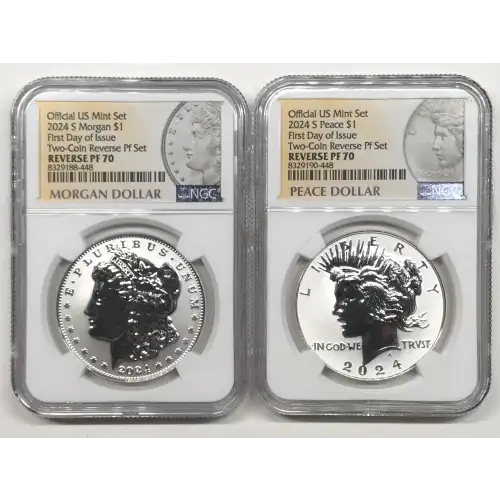 Modern Commemoratives --- Morgan & Peace Silver Dollar 2-Coin Set