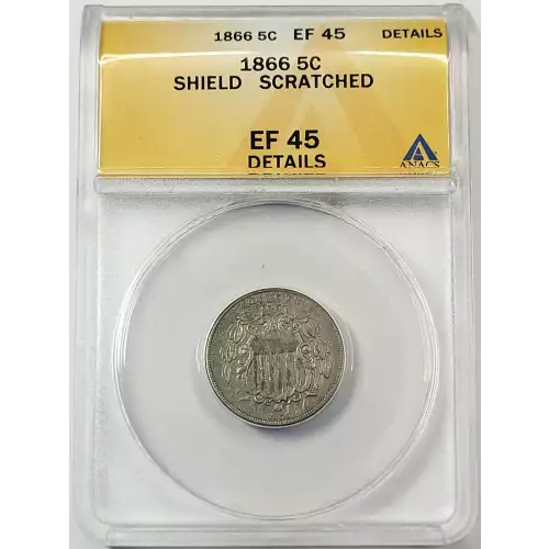 Nickel Five Cent Pieces-Shield 1866-1883