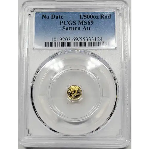 No Date 1/500 oz Gold PCGS MS-69 Saturn Au generic (3)