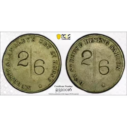 No Date Token TC-686435 White Metal Merritt & Langley's (2)