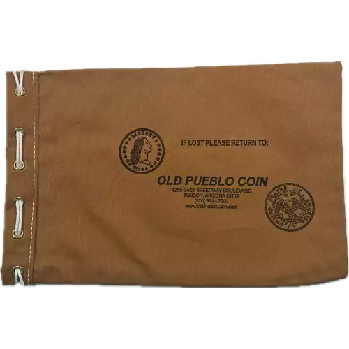 Old Pueblo Coin Drawstring Canvas Bag - 11