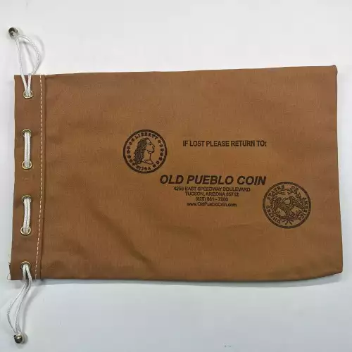 Old Pueblo Coin Drawstring Canvas Bag - 11