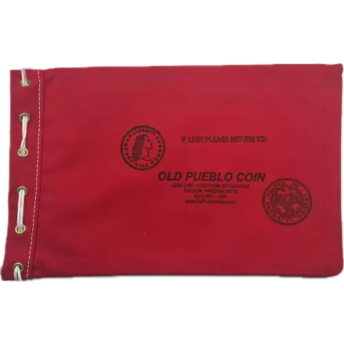 Old Pueblo Coin Drawstring Canvas Bag - 11