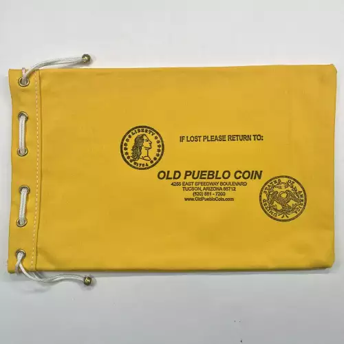 Old Pueblo Coin Drawstring Canvas Bag - 11