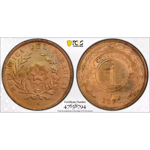 PARAGUAY Copper CENTESIMO (2)