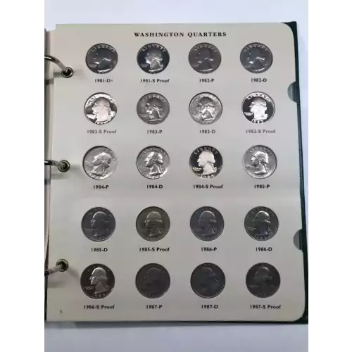 Quarter Dollars-Washington --Clad Coinage 1965-1998-Copper-Nickel- 0.25 Dollar