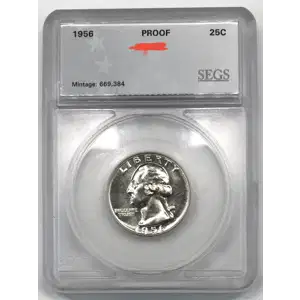 1956 P Silver Washington Quarter SEGS Holder (2)
