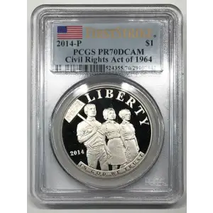 2014-P $1 Civil Rights Act of 1964 First Strike, DCAM