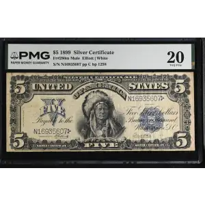 $5 1899 Blue Silver Certificates 280m (2)