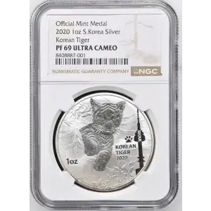 2020 1oz Korean Tiger Official Mint Medal ULTRA CAMEO (2)