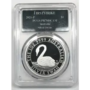 2021-P $1 Silver Swan P5 First Strike, DCAM