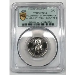 2026 25C Declaration of Independence w/ July 4th Privy - Early Find (3)
