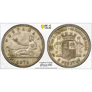 1870-SN M 5 Pta (1870)