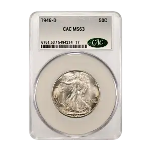 1946 D Walking Liberty Half Dollar CACG MS 63 (2)