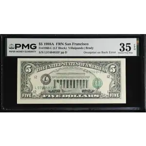 $5 1988-A.  Small Size $5 Federal Reserve Notes 1980-L (2)