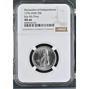 1776-2026 Declaration of Independ. July 4th Privy (2)