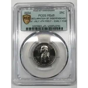 2026 25C Declaration of Independence w/ July 4th Privy - Early Find