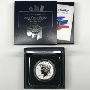 1776-2026-P Reverse Proof Peace Silver Dollar w US Mint OGP Box COA - 250 Privy (2)