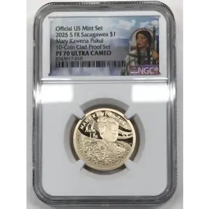 2025 S FR Mary Kawena Pukui 10-Coin Clad Proof Set Official US Mint Set ULTRA CAMEO