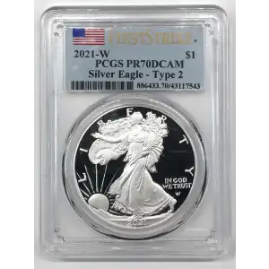 2021-W $1 Silver Eagle - Type 2 First Strike, DCAM (3)