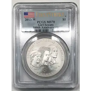 2013-W $1 Girl Scouts - 100th Ann First Strike