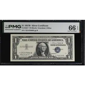 $1 1957-B blue seal. Small Silver Certificates 1621* (2)