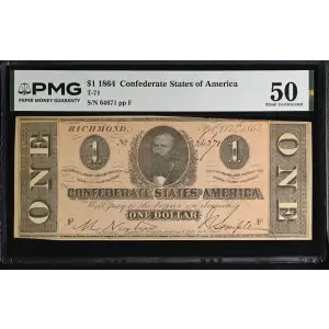 $1   Issues of the Confederate States of America CS-71 (2)
