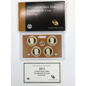 2012-S Presidential Dollar Proof Set w US Mint OGP - Box & COA