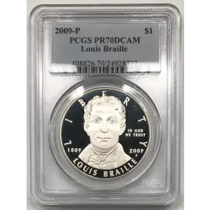 2009-P $1 Louis Braille, DCAM