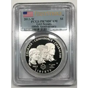 2013-W $1 Girl Scouts - 100th Ann First Strike, DCAM