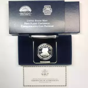 2003-P First Flight Centennial Proof Silver Dollar w US Mint OGP - Box & COA