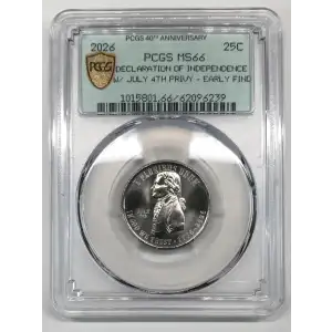 2026 25C Declaration of Independence w/ July 4th Privy - Early Find (2)