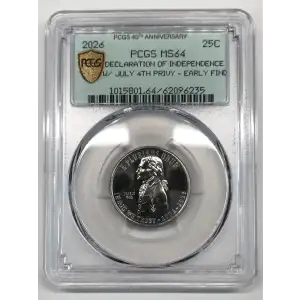 2026 25C Declaration of Independence w/ July 4th Privy - Early Find (2)