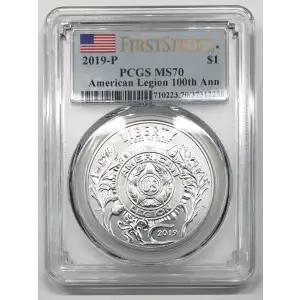 2019-P $1 American Legion 100th Ann First Strike
