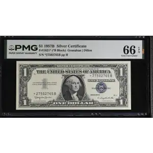 $1 1957-B blue seal. Small Silver Certificates 1621* (2)