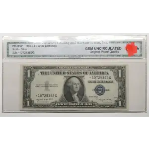 $1 1935-G blue seal. Small Silver Certificates 1616*
