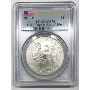 2014-P $1 Civil Rights Act of 1964 First Strike