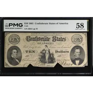 $10   Issues of the Confederate States of America CS-25 (2)