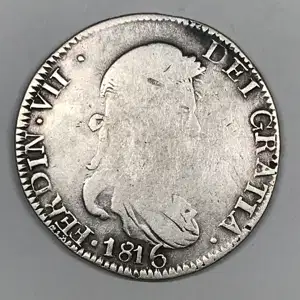 1816 Zs AG Mexico Silver 8 REALES KM#111.5