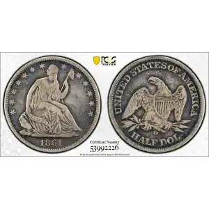 1861-O 50C CSA Obverse, W-11, FS-401