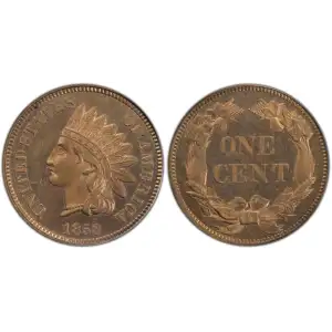 1858 1C J-213, Broad Bust, Low Leaves
