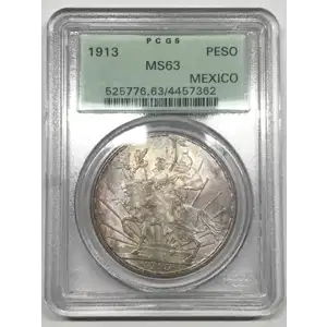 1913 Peso Caballito KM-453  Ag