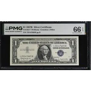 $1 1957-B blue seal. Small Silver Certificates 1621* (2)