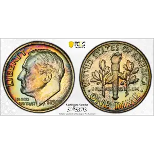 1950 P Roosevelt Dime PCGS PR-67