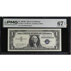 $1 1957-B blue seal. Small Silver Certificates 1621* (2)