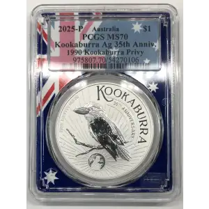 2025-P $1 Kookaburra Ag 35th Anniv. 1990 Kookaburra Privy (2)